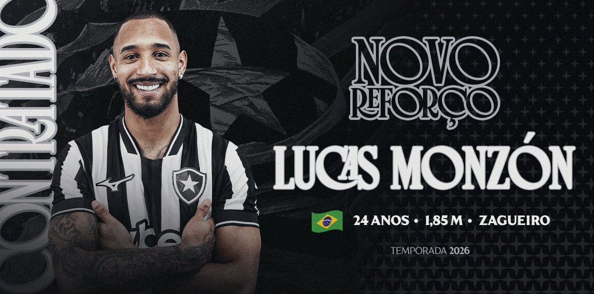 Botafogo Anuncia a Contratação do Zagueiro Lucas Monzón